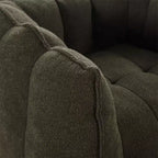 Canapé Pouf avec Ottoman, Fauteuil Poire Moderne et Doux avec Accoudoirs, Canapé Paresseux Carré en Chenille