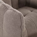 Canapé Pouf avec Ottoman, Fauteuil Poire Moderne et Doux avec Accoudoirs, Canapé Paresseux Carré en Chenille