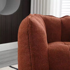 Canapé Pouf avec Ottoman, Fauteuil Poire Moderne et Doux avec Accoudoirs, Canapé Paresseux Carré en Chenille
