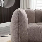 Canapé Pouf avec Ottoman, Fauteuil Poire Moderne et Doux avec Accoudoirs, Canapé Paresseux Carré en Chenille