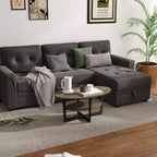 Table basse ovale à 2 niveaux pour salon avec étagère de rangement ouverte, finition bois