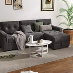 Table basse ovale à 2 niveaux pour salon avec étagère de rangement ouverte, finition bois