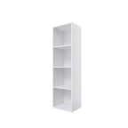 Bibliothèque étagère en bois de 106,15 cm de hauteur à 4 niveaux