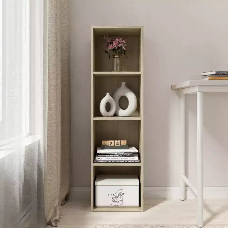 Bibliothèque étagère en bois de 106,15 cm de hauteur à 4 niveaux