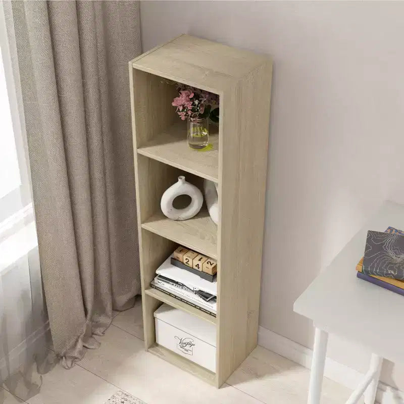 Bibliothèque étagère en bois de 106,15 cm de hauteur à 4 niveaux