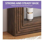 Console de style rustique de 61 pouces avec rangement ouvert pour entrée, canapé, chambre à coucher, décoration intérieure, noyer
