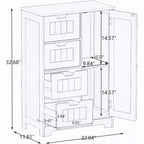 Meuble de rangement 5 tiroirs pour chambre à coucher - Finition laquée, emballage en mousse, convient pour le salon ou le couloir