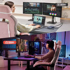 Chaise de bureau grande taille, Chaise de jeu en cuir à dossier haut avec repose-pieds, Chaise d'ordinateur ergonomique avec support lombaire et appui-tête, Base pivotante à 360°