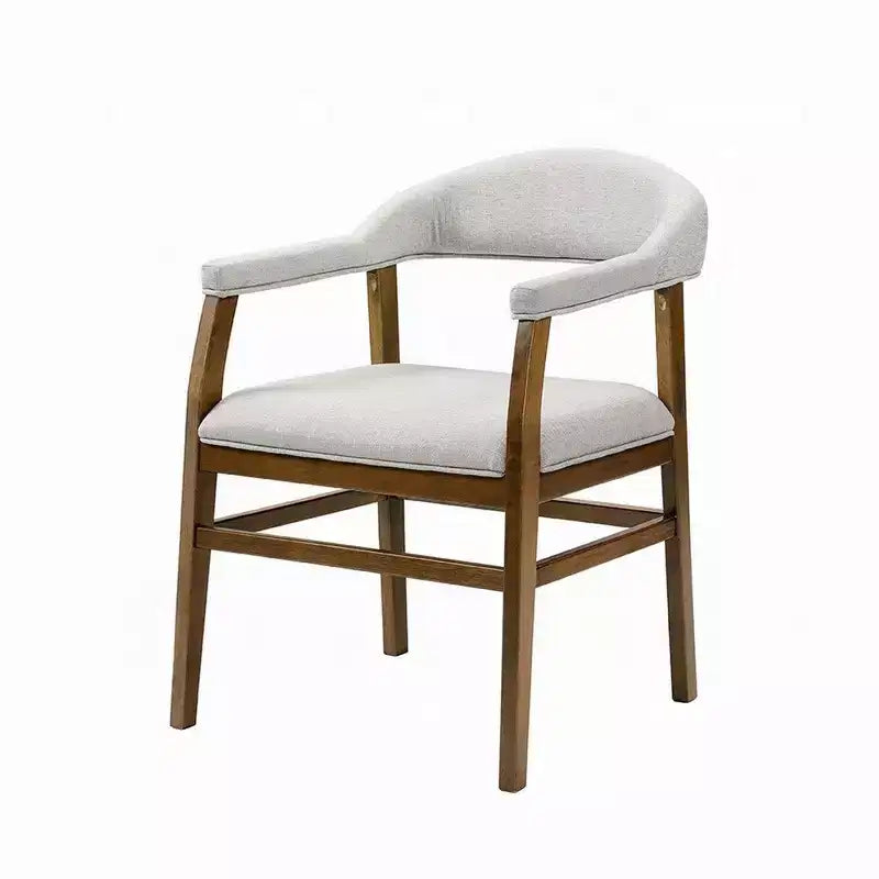 Royal Hampton Lot de 2 chaises de salle à manger, tissu gris, bois de noyer foncé