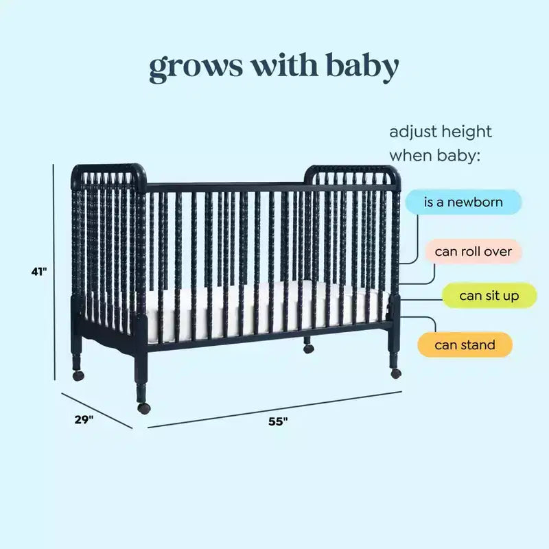Lit de bébé transformable 3-en-1 Jenny Lind