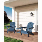 Chaise Adirondack d'extérieur, en PEHD robuste d'une capacité de 172 kg, résistante aux intempéries, aucun assemblage requis, pliable pour terrasse, pelouse, jardin
