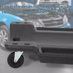 Chariot de visite d'atelier/garage automobile en plastique de 40", profil bas sous la voiture, appui-tête rembourré, deux plateaux à outils et 6 roulettes