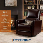 Fauteuil inclinable pivotant et basculant, support lombaire et accoudoirs rembourrés, fauteuil inclinable à bascule confortable, pour salon, chambre à coucher