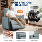 Fauteuil inclinable pivotant et basculant, support lombaire et accoudoirs rembourrés, fauteuil inclinable à bascule confortable, pour salon, chambre à coucher