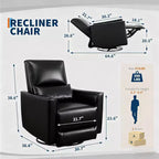 Fauteuil inclinable pivotant et basculant, support lombaire et accoudoirs rembourrés, fauteuil inclinable à bascule confortable, pour salon, chambre à coucher