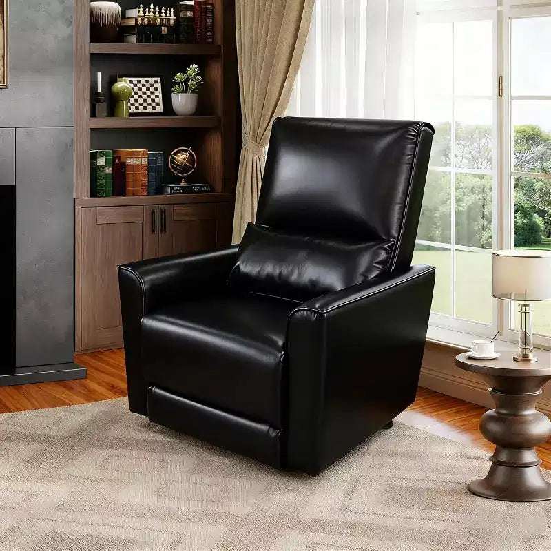 Fauteuil inclinable pivotant et basculant, support lombaire et accoudoirs rembourrés, fauteuil inclinable à bascule confortable, pour salon, chambre à coucher