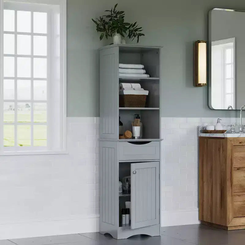 Meuble de rangement haut de salle de bain Ashland avec tiroir et étagères