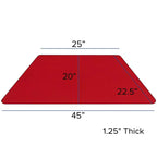 Table d'activités réglable mobile 22,5x45 trapézoïdale grise en stratifié HP