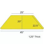 Table d'activités réglable mobile 22,5x45 trapézoïdale grise en stratifié HP