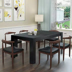 Table à manger rectangulaire de 160 cm, moderne, pour 6 personnes, meuble de cuisine