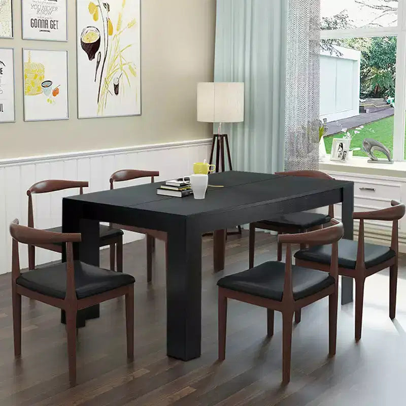 Table à manger rectangulaire de 160 cm, moderne, pour 6 personnes, meuble de cuisine
