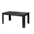 Table à manger rectangulaire de 160 cm, moderne, pour 6 personnes, meuble de cuisine