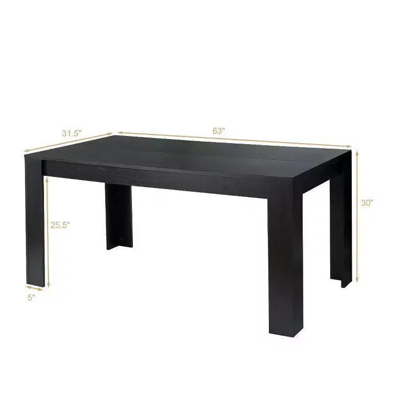 Table à manger rectangulaire de 160 cm, moderne, pour 6 personnes, meuble de cuisine