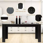 Table à manger rectangulaire de 160 cm, moderne, pour 6 personnes, meuble de cuisine