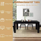 Table à manger rectangulaire de 160 cm, moderne, pour 6 personnes, meuble de cuisine