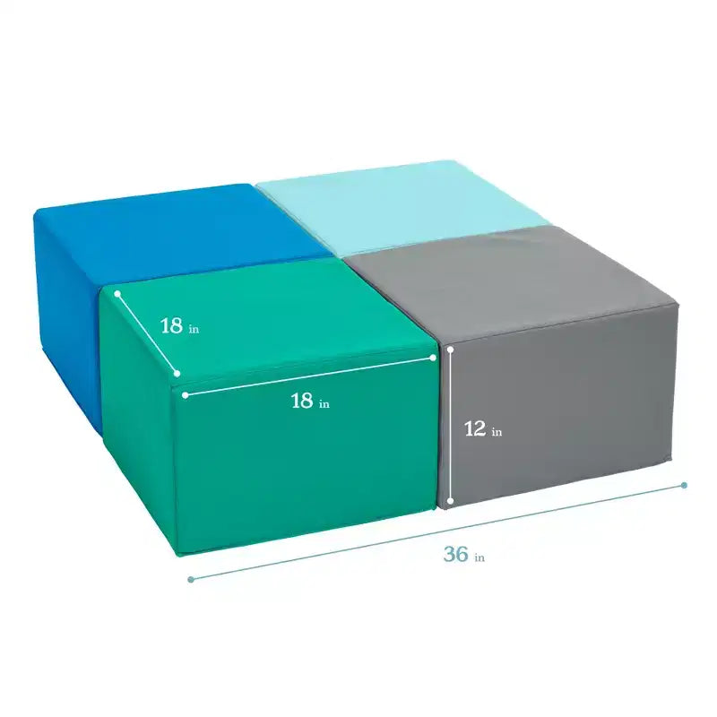 Pouf carré 4 pièces