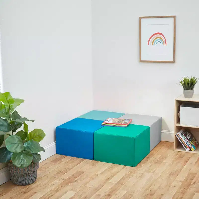 Pouf carré 4 pièces