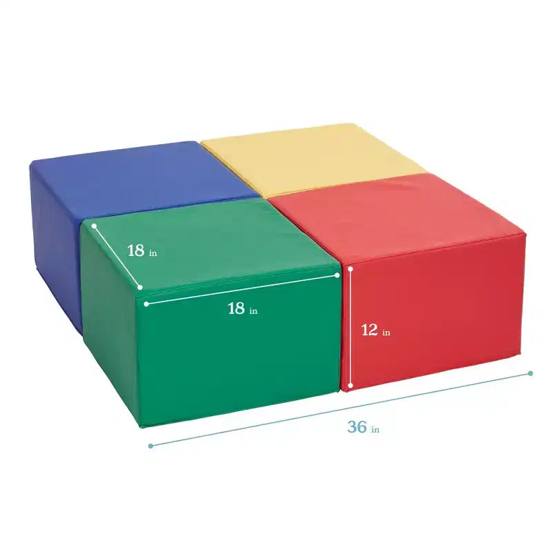 Pouf carré 4 pièces